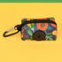 Hawaii size L dog poop bag dispenser with floral print, leather strap clip, portable outdoor dog waste bag holder