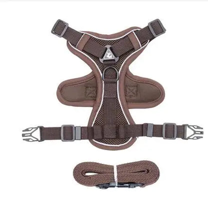 Fashion Reflective Cat Harness and Leash Sets Breathable Mesh Pet Harnesses for Small Dogs Cats Kitten Accessories collier chat