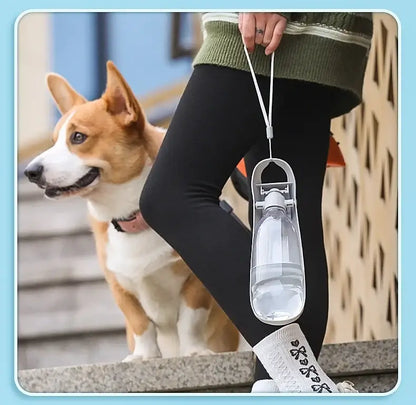 portable dog water bottle for small and large dogs, foldable lightweight bowl for outdoor travel, walking, and running