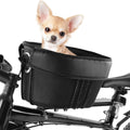 Dog Bike Basket Mountain Bike Shopping Basket Portable Cat and Dog Carrier for Bike Front Crossbar with Sponge Liner SafetyStrap