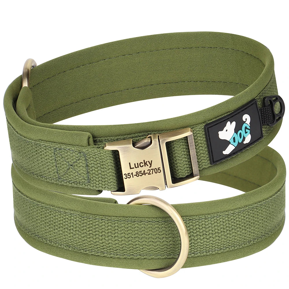 Personalized Nylon Dog Collar Adjustable Dog Collars Customized Pet ID Collar for Small Medium Large Dogs Free Engraving