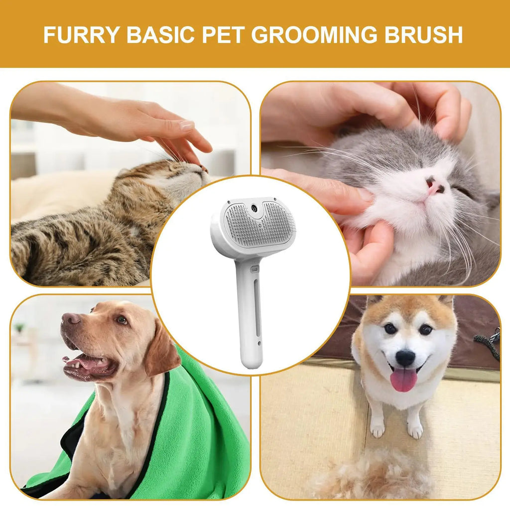 Dog Brush for Grooming Portable Pet Hair Removal Comb Electric Pet Spray Grooming Comb Cleaning Steam Brush Pet Supplies