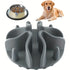 Grey silicone slow feeder dog bowl insert with compact round-edge design for pets, universal dog feeding aid