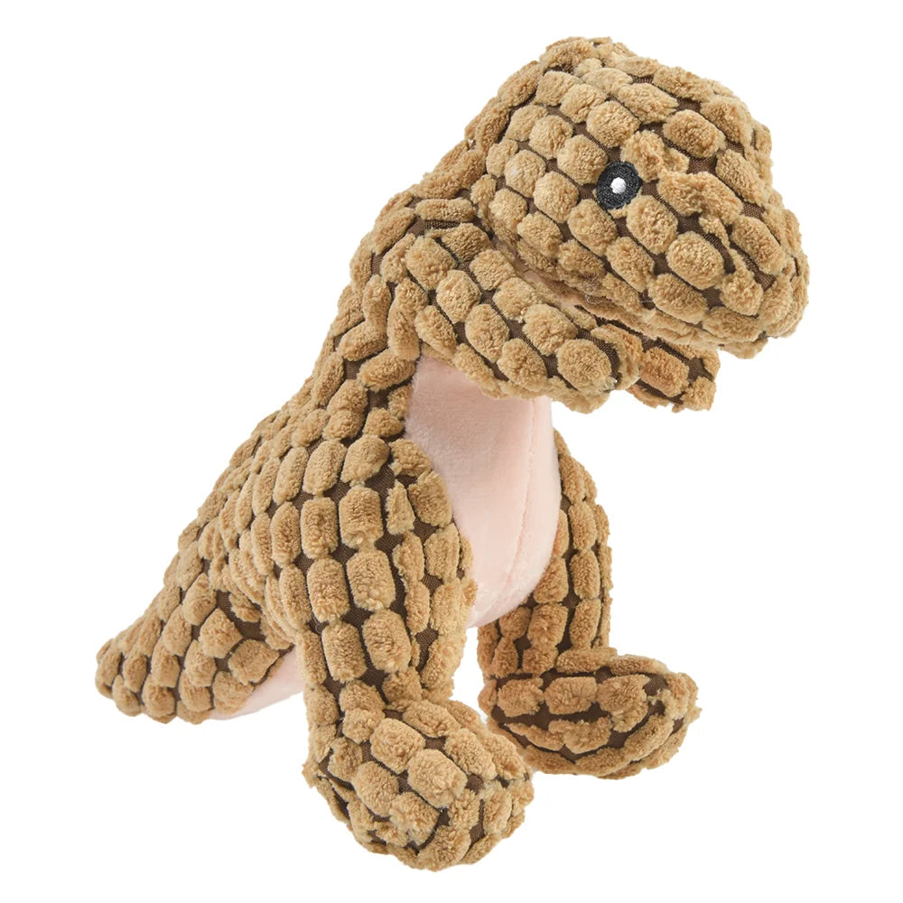 plush dinosaur dog chew toy for small dogs, interactive cat and dog plush chew toy with soft stuffing