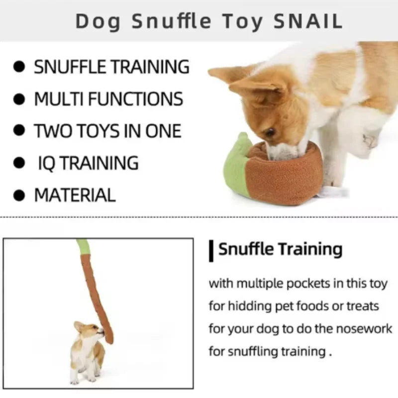 snail sniffing mat for dogs and cats snail-shaped dog snuffle training toy for odor hiding and interactive play