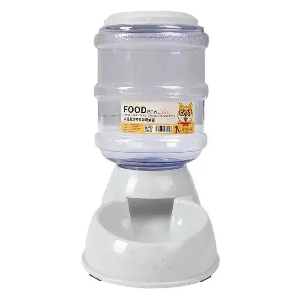 Feeder Gray pet water dispenser plastic dog automatic feeder with water bottle and bowl for feeding and drinking