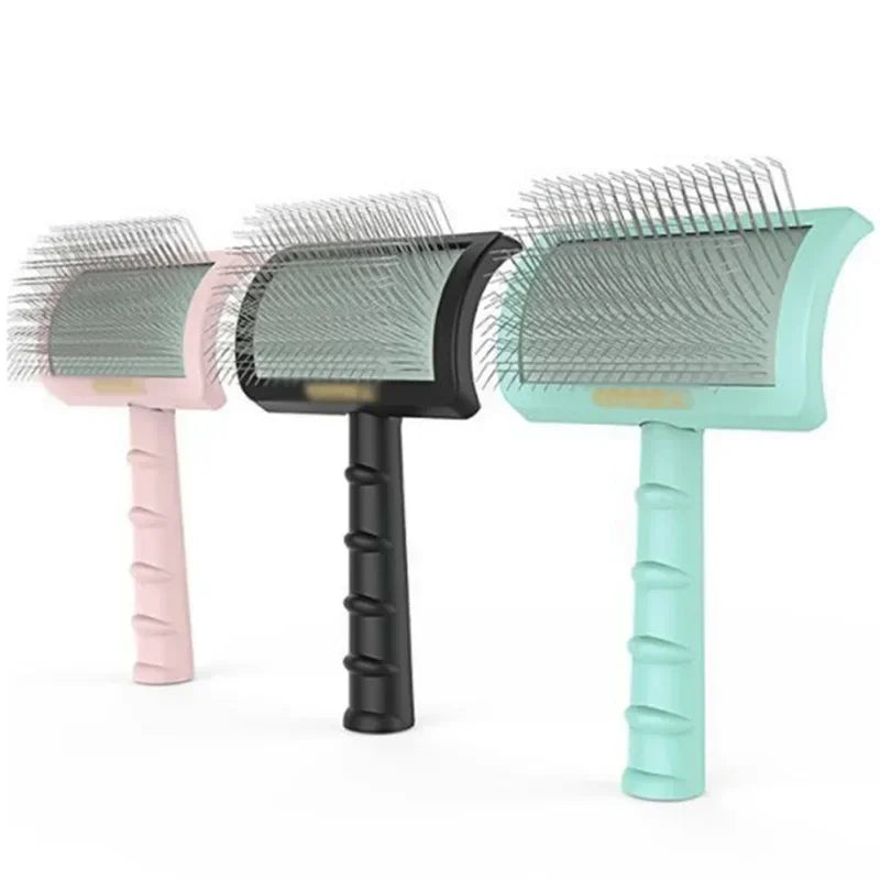 Dog Grooming Comb Shedding Hair Remove Needle Brush Slicker Massage Open Knot Comb Hair Tool Large Dog Pet Supplies Accessories in three colors.