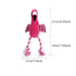 Pink corduroy squeaky dog toy plush flamingo bite-resistant interactive toy for dogs, 21cm tall