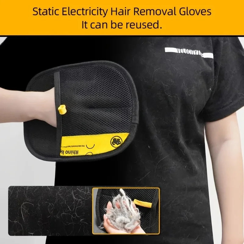 pet hair removal gloves for reusable static electricity pet hair removal from clothes, sofa, and carpet