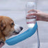 portable dog water bottle blue 550ml foldable drinking bowl for small and large dogs outdoor travel walking