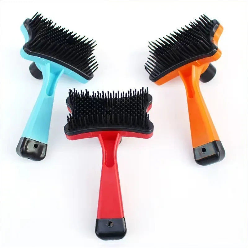 Dog Brush Cat Grooming Brush Self Cleaning Static Free Massage Comb Stable Thicker Bristles Pet Supplies