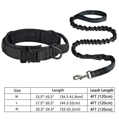 heavy duty dog training collar with handle adjustable nylon dog collar with metal buckle and leash for medium large dogs