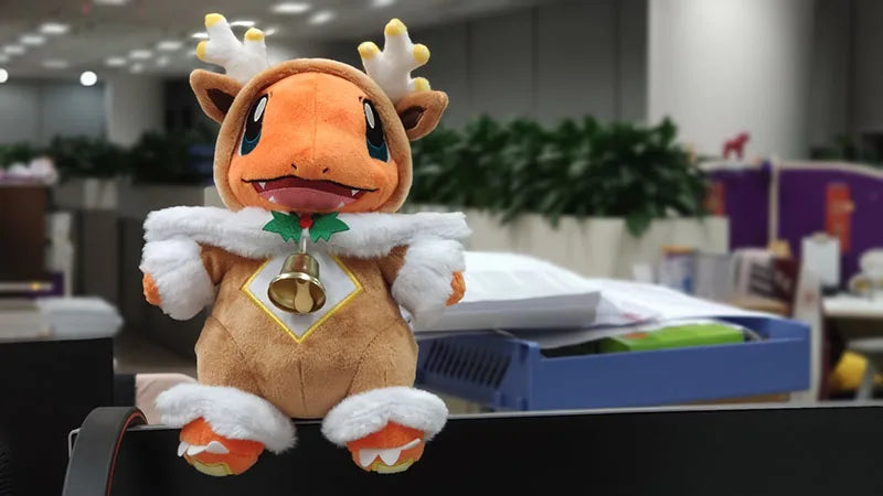Pokemon plush toys Merry Christmas Sawsbuck Charmander Pikachu stuffed plush doll, festive kids gift