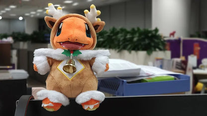 Pokemon plush toys Merry Christmas Sawsbuck Charmander Pikachu stuffed plush doll, festive kids gift