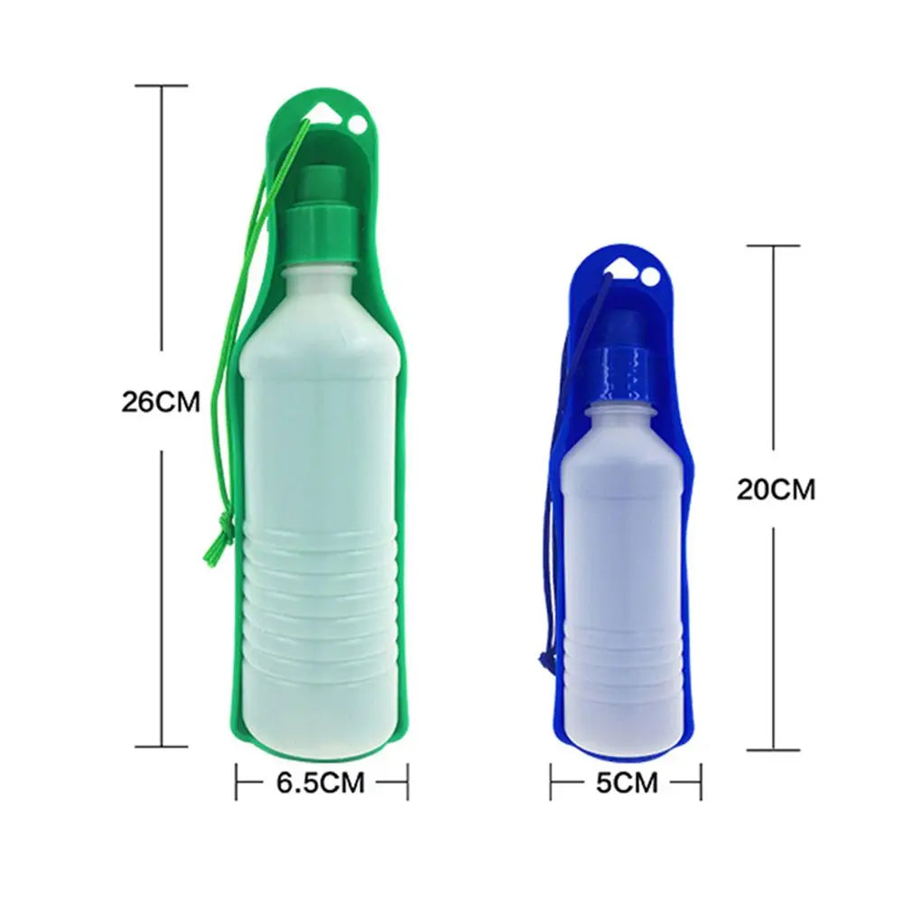 portable pet water bottle for dogs travel cup with drinking bowl, 250ml dog water dispenser for outdoor use