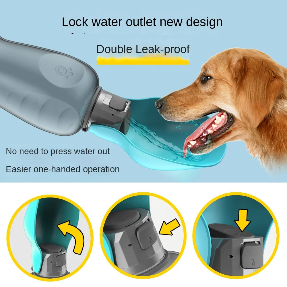 Pet Water Cup, Dog Portable Water Bottle, Outdoor Leaf Shape, Dog Walking Folding Drinking Water Bottle with new design features.