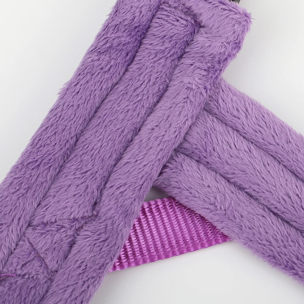 winter dog harness soft padded reflective purple dog vest harness for small and large dogs