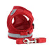 adjustable cat and small dog harness and leash set red mesh reflective vest harness ships from China Mainland