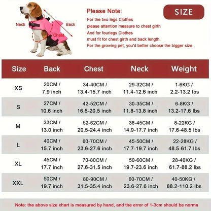 small dog shark fin life jacket size chart with handle and buoyant support for swimming safety