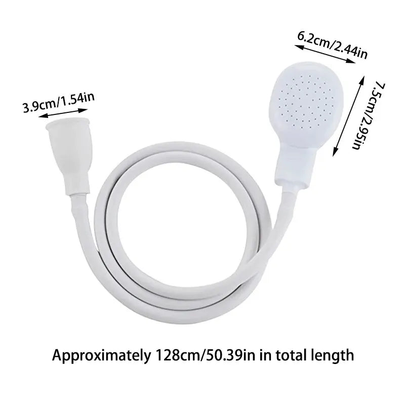 pet bathing shower sprayer with 128cm hose and handheld shower head for dog and cat grooming