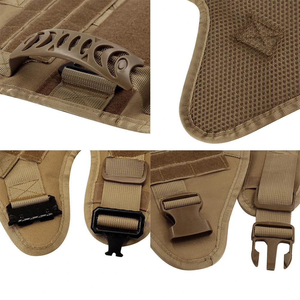 Military Large Dog Harness Pet German Shepherd Malinois Training Vest Tactical Medium Dog Harnesses Hunting For Dogs Accessories details.