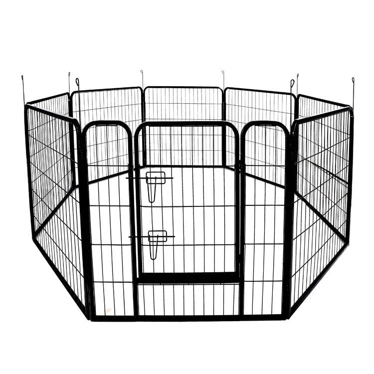 Folding Indoor Outdoor Dog Fences For Durable Metal Dog Houses For Dogs In Outdoor Back Gardens