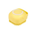 Yellow dog shampoo dispenser brush silicone pet massage brush for dogs and cats shower grooming tool, plastic