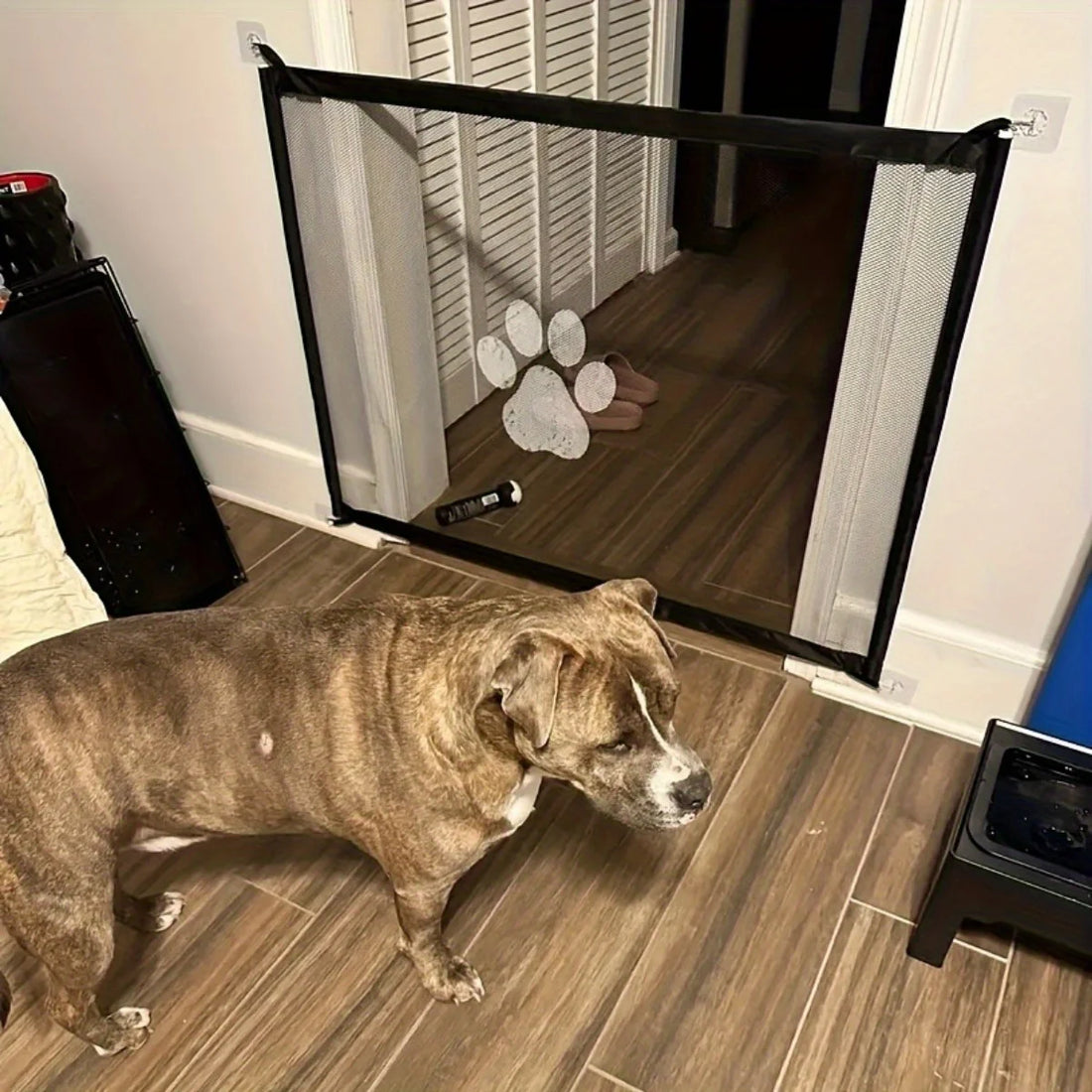 Fence Protection Net Pet Isolated Network Stairs Gate Dog Accessories No Punching Pet Dog Barrier Fences Foldable Dog Safety with dog