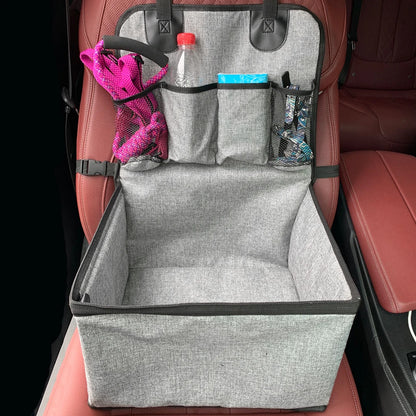 Dog Car Seat,Puppy Booster Seat for Car Front Seat with Storage Pockets,Pet Booster Car Seat for Small to Medium Dog with storage compartments