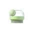 Green dog shower brush with shampoo dispenser for long hair dogs and cats, silicone pet grooming bath brush
