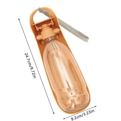 portable dog water bottle for small and large dogs, foldable lightweight outdoor travel drinking bowl, 24.7cm