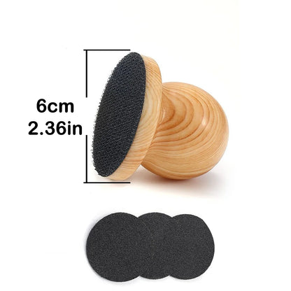 portable pet nail grinder wood grain stamp-shaped ABS pet claw file with 6cm black sanding pad for safe trimming