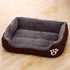 Tea Brown plush dog bed for large, medium and small dogs, non-slip bite-resistant coral fleece sleeping mat