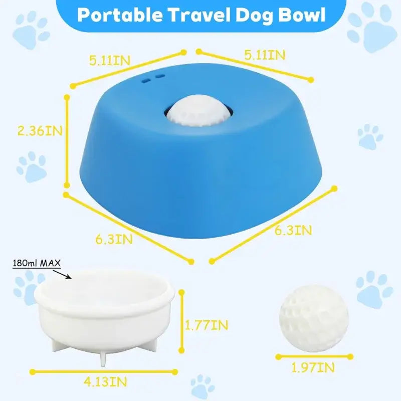 Portable travel slow feeder dog bowl with non-slip base for treats, bone broth, yogurt, and licking