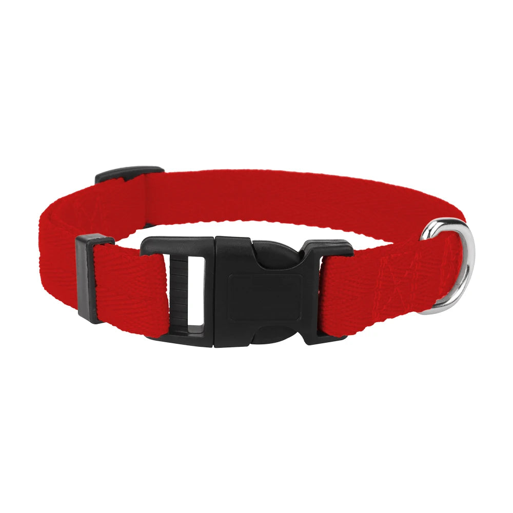 Adjustable Dog Collars for Small Medium Large Dogs,Thin Nylon Webbing &amp; Quick Release Plastic Buckle Dog Collar Pet Accessories