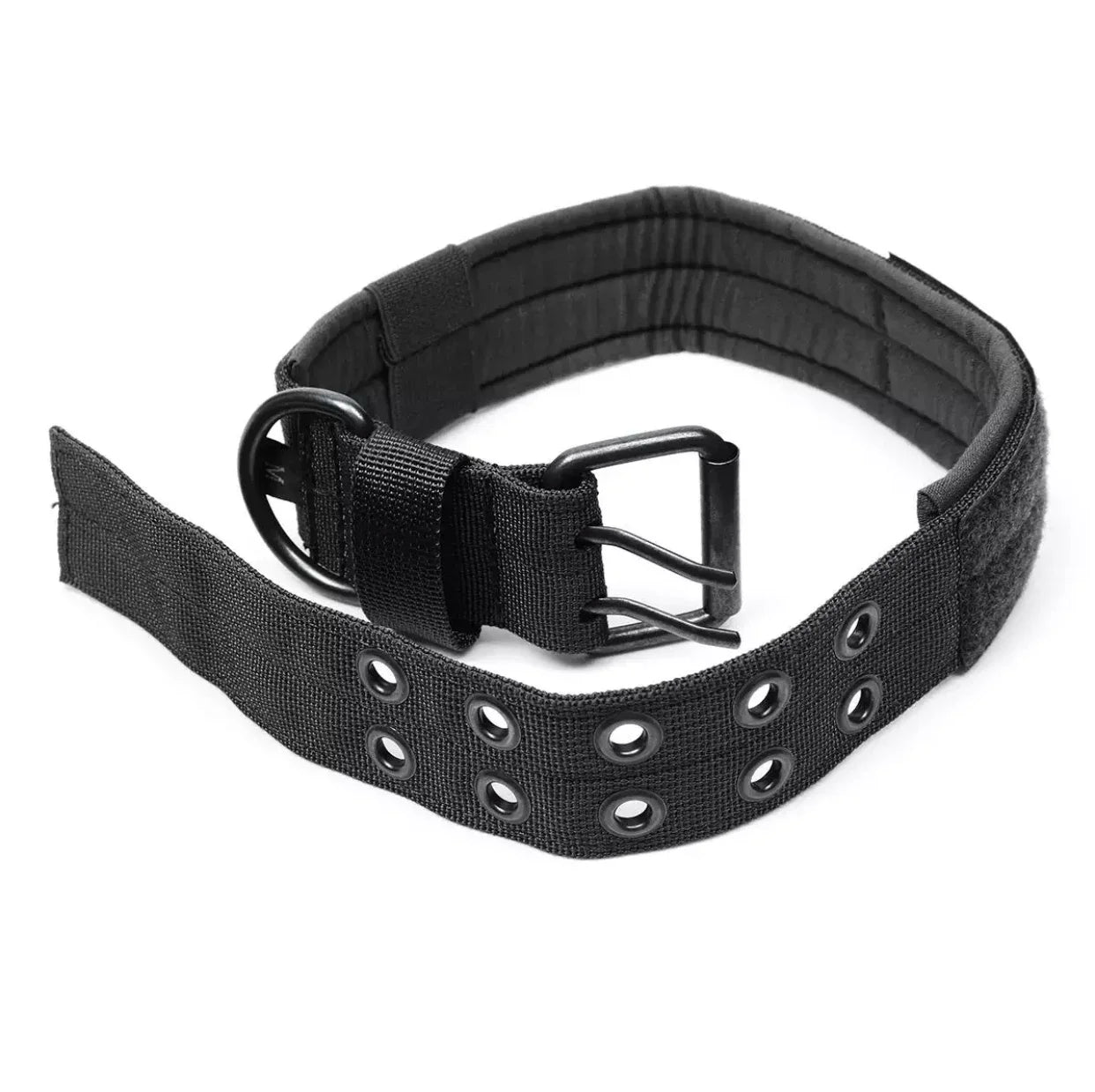 Reflective tactical dog collar, adjustable heavy duty nylon military dog collar with quick release buckle for training