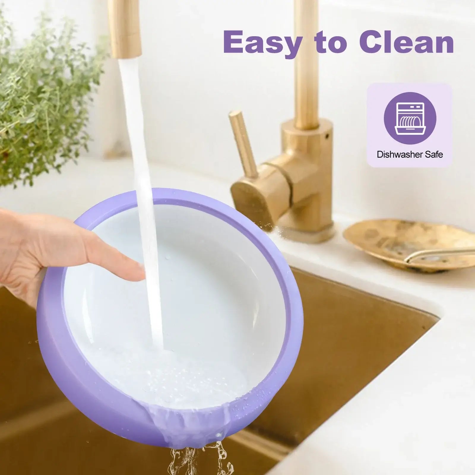 slow feeder dog bowl easy to clean dishwasher safe purple anti-gulping bowl for dogs and puppies