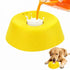 Yellow slow feeder dog bowl for liquid treats, non-slip 3/4 cup lick toy for bone broth, ice cream and yogurt