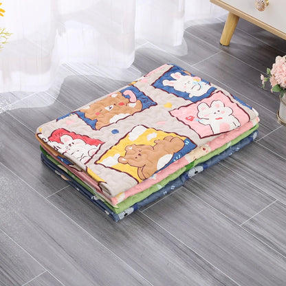 reusable washable dog pee pad colorful cartoon pet mat for dog training, absorbent and easy-clean
