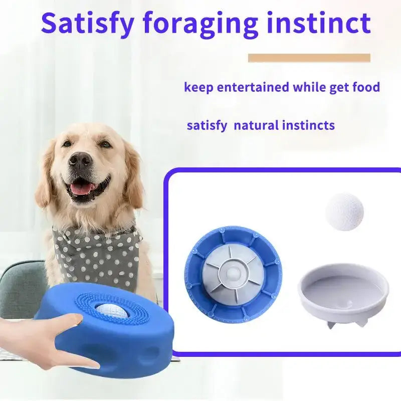 slow feeder dog bowl anti-overflow ball-shaped anti-slip bowl for healthy eating and foraging enrichment for dogs