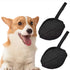 Happy dog with two black durable chew toys, pet accessories for interactive play