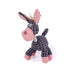 Pink gray squeaky corduroy dog toy plush animal shape bite resistant toy for small and large dogs, fleece pet training accessory