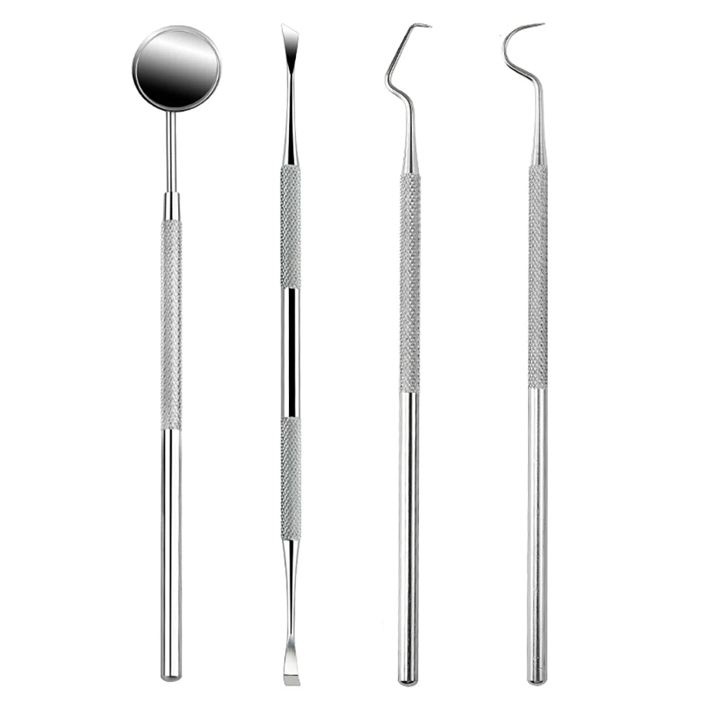stainless steel pet tartar cleaning kit for dogs and cats, reusable dental tools for daily oral care