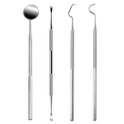 stainless steel pet tartar cleaning kit for dogs and cats, reusable dental tools for daily oral care