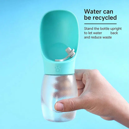 portable dog water bottle leakproof pet drinking bowl with recycled water design for outdoor travel