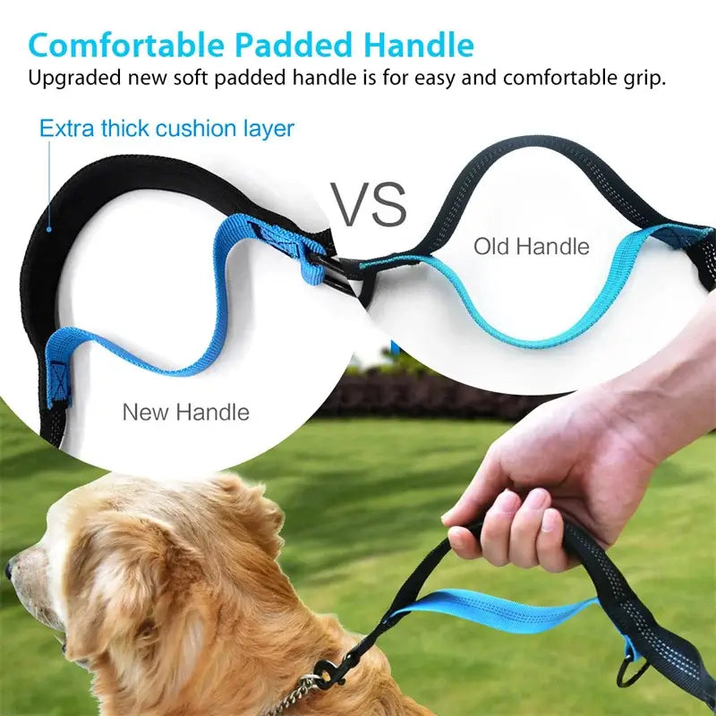 Comfortable Padded Handle comparison for Hands Free Dog Leash for Pet Walking Running Retractable Elastic Belt Dog Traction Rope