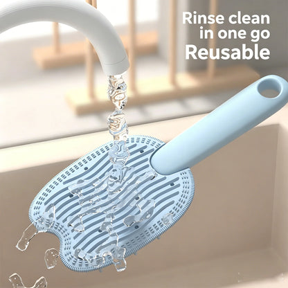 2 in 1 pet hair remover grooming brush for dogs and cats, reusable deshedding tool, easy rinse clean