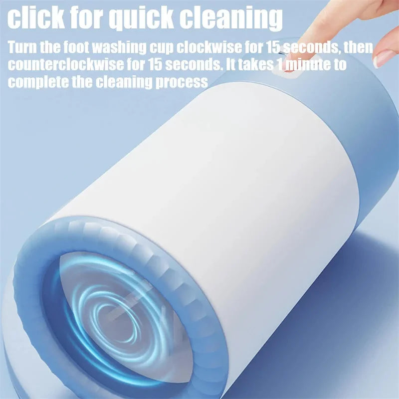 automatic pet paw cleaner portable USB-C rechargeable dog and cat paw washer cup with soft silicone brush for quick cleaning
