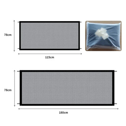 Pet Dog Barrier Fences With 4Pcs Hook Pet Isolated Network Stairs Gate New Folding Breathable Mesh Playpen For Dog Safety Fence dimensions