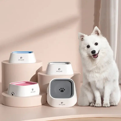 no-spill dog water bowl slow feeder pet bowl for dogs, splash-proof drinking dispenser with large capacity